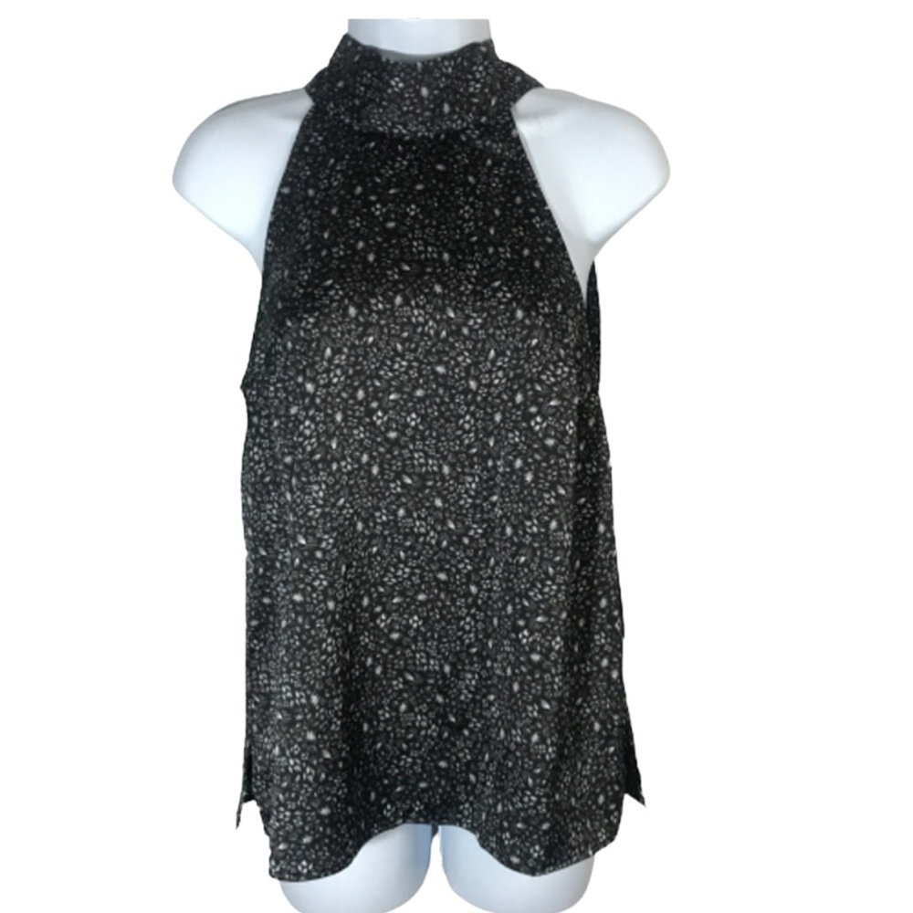 Chelsea 28 Alma Brush High Neck Sleeveless Tie Back Tank Top Medium